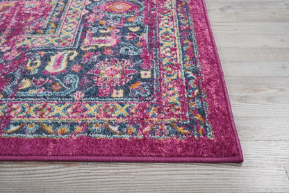 Nourison Passion Psn03 Fuchsia Vintage / Distressed Area Rug