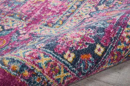 Nourison Passion Psn03 Fuchsia Vintage / Distressed Area Rug