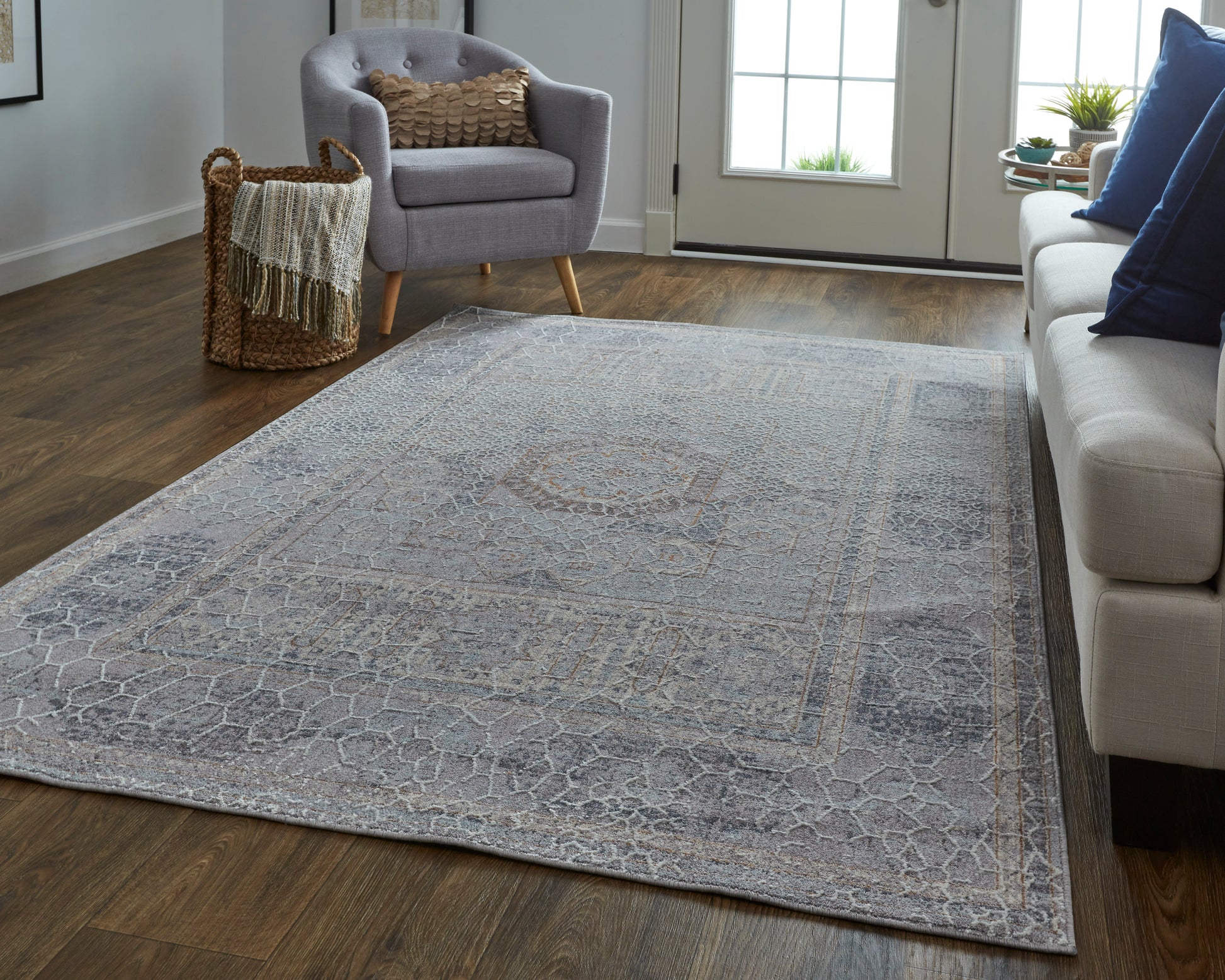 Feizy Francisco 39Fdf Gray/Ivory Area Rug