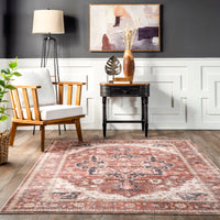 AreaRugs.com Wavaj Nwa1126A Red Area Rug