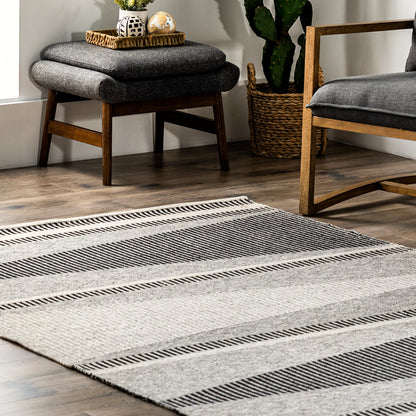 Nuloom Estella Modern Cotton Nes1591A Gray Area Rug