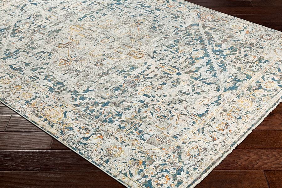 Surya Presidential Pdt-2300 Pale Blue, Bright Blue, Medium Gray Rugs.