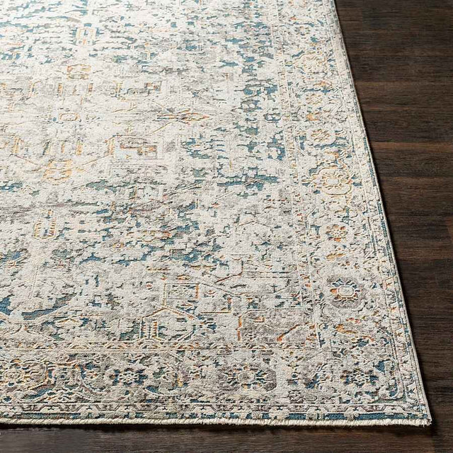 Surya Presidential Pdt-2300 Pale Blue, Bright Blue, Medium Gray Rugs.