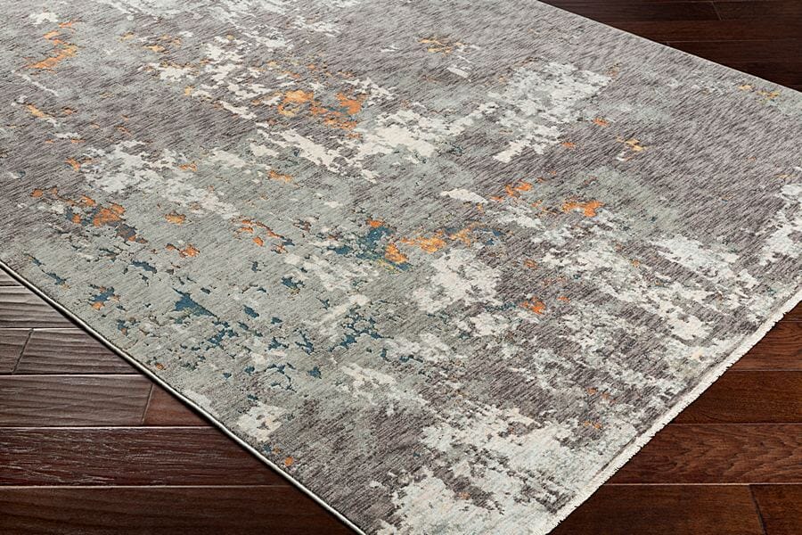 Surya Presidential Pdt-2302 Charcoal, Medium Gray, Pale Blue Organic / Abstract Area Rug