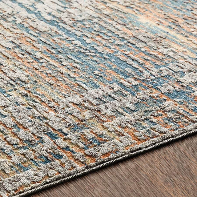 Surya Presidential Pdt-2305 Bright Blue, Burnt Orange, Peach Rugs.