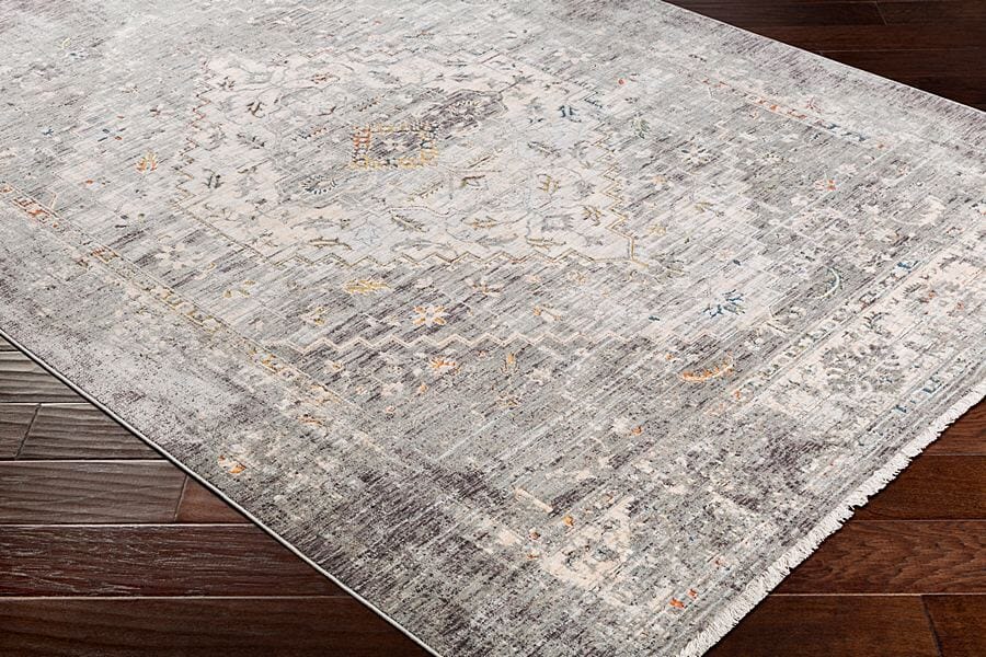 Surya Presidential Pdt-2311 Medium Gray, Charcoal, White Rugs.