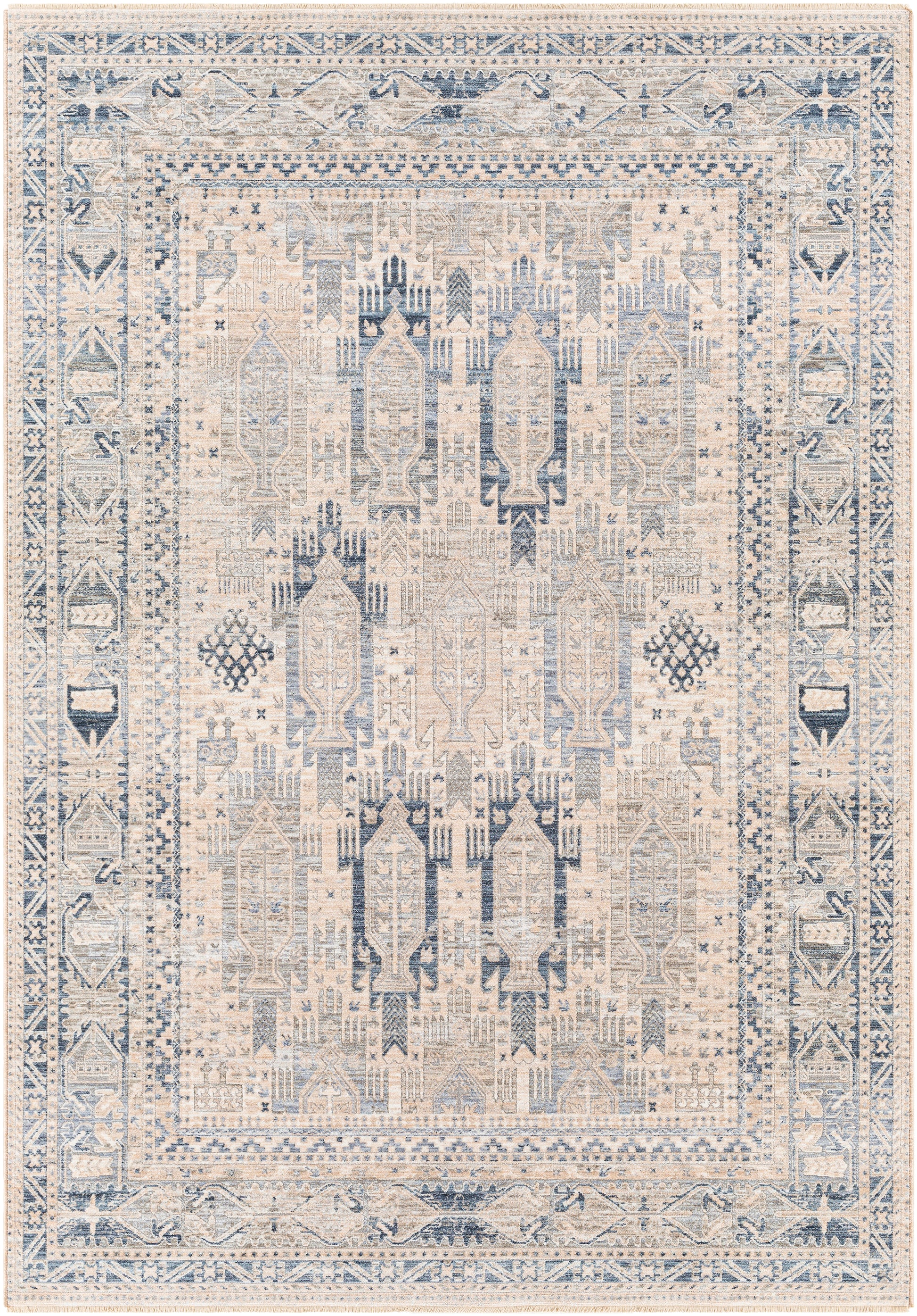 Surya Presidential Pdt-2327 Dark Blue, Denim, Pale Blue, Medium Gray Area Rug