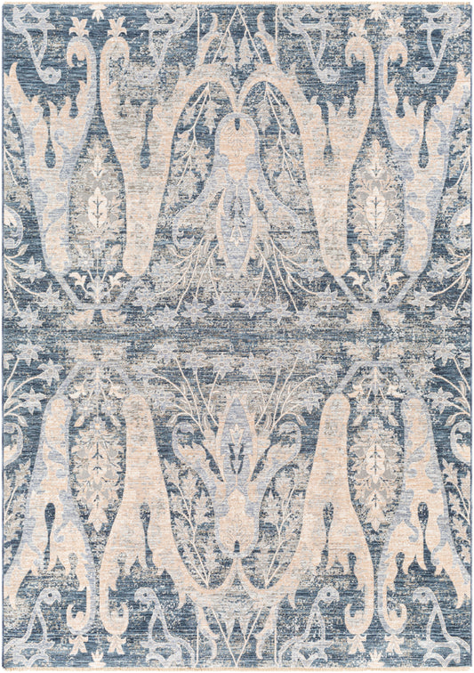 Surya Presidential Pdt-2328 Dark Blue, Denim, Pale Blue, Beige Area Rug