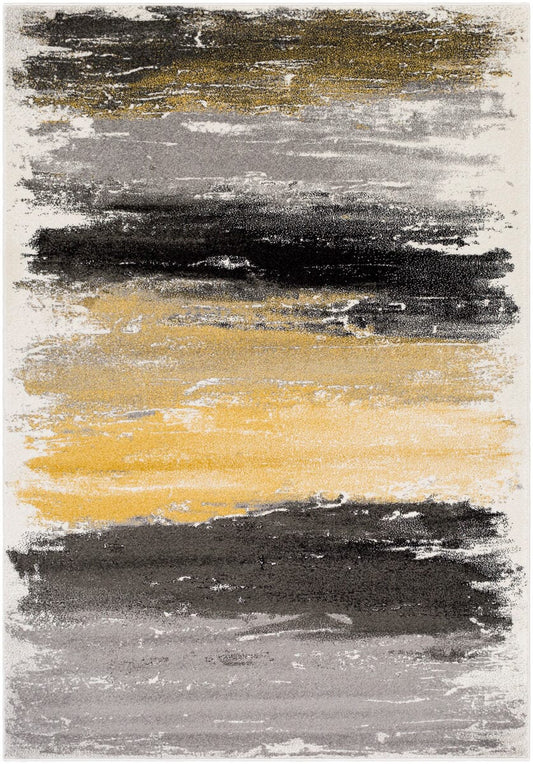 Surya Pepin Pei-1008 Medium Gray, Charcoal, Black Area Rug