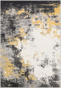 Surya Pepin Pei-1011 Charcoal, Black, Mustard, Cream Organic / Abstract Area Rug