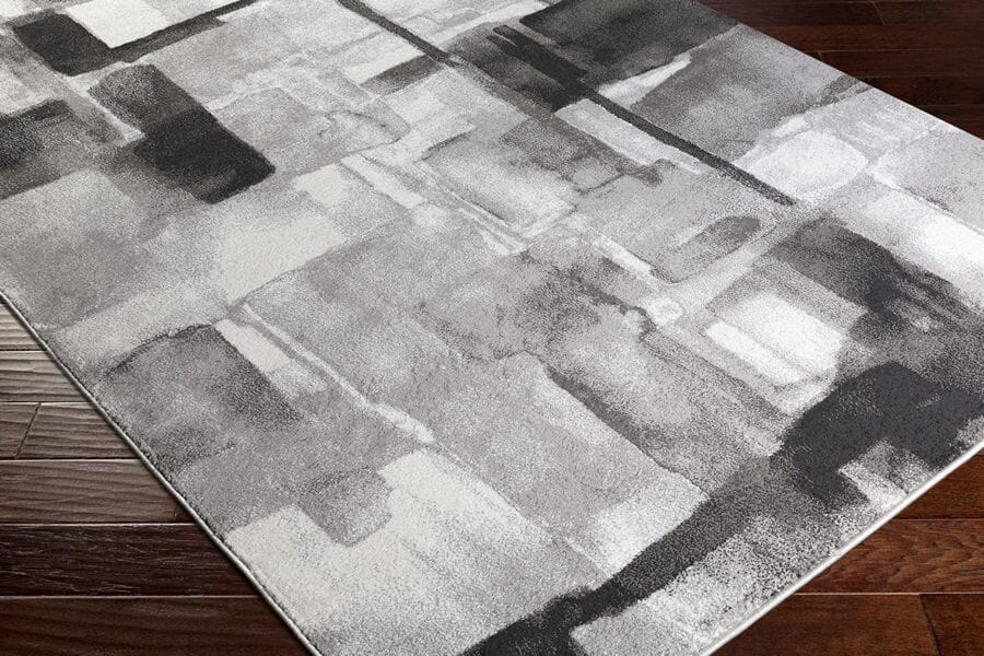 Surya Pepin Pei-1019 Black, Medium Gray, Cream Rugs.