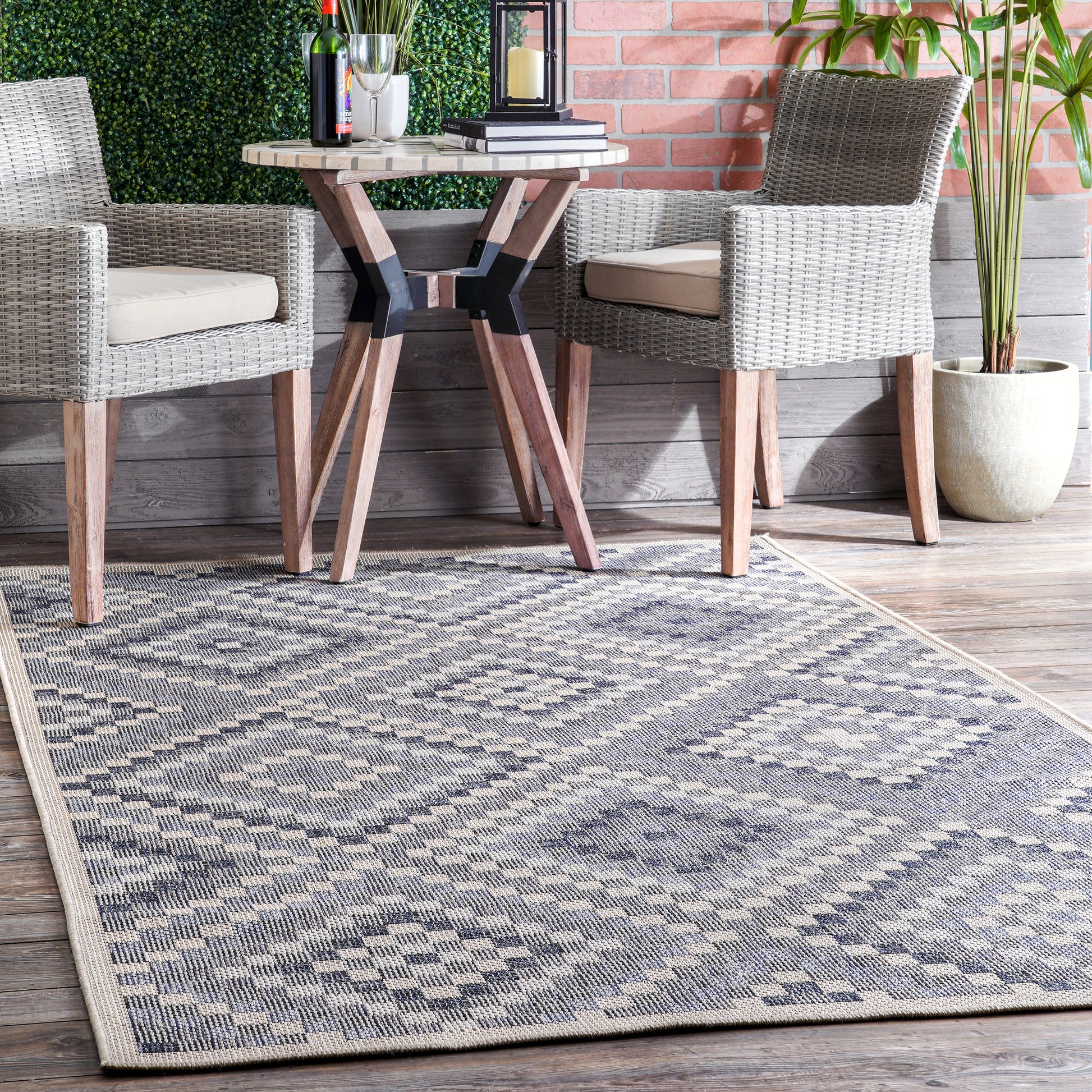 Nuloom Nayeli Aztec Trellis Nna2843A Gray Area Rug