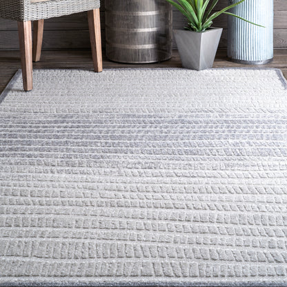 Nuloom Danna Stripe Nda1549A Gray Area Rug