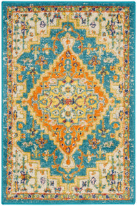 Nourison Allur Alr01 Turquoise Ivory Area Rug