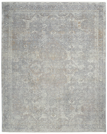 Nourison Starry Nights Stn03 Silver/Cream Area Rug