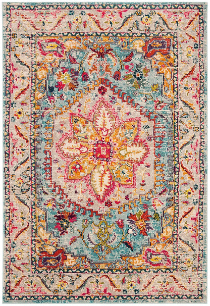 Safavieh Phoenix Phx153K Turquoise / Beige Area Rug