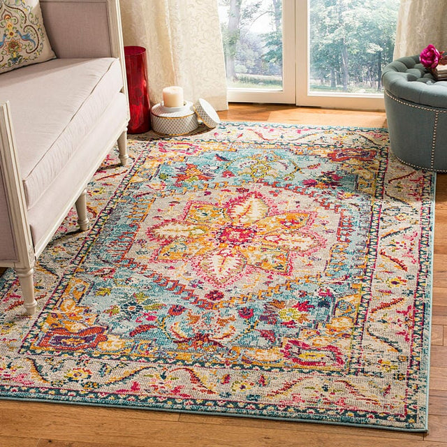 Safavieh Phoenix Phx153K Turquoise/Beige Rug.