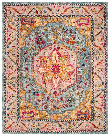 Safavieh Phoenix Phx153K Turquoise / Beige Area Rug