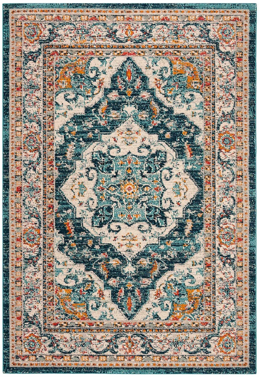 Safavieh Phoenix Phx154M Ivory / Blue Area Rug