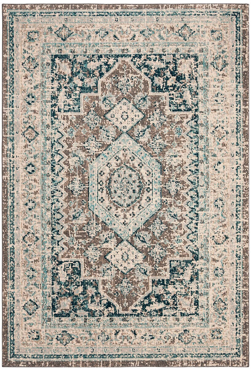 Safavieh Phoenix Phx155F Grey / Blue Rugs.