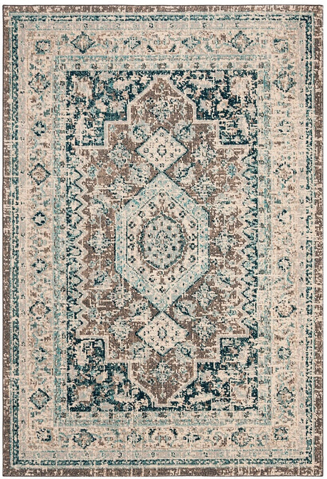 Safavieh Phoenix Phx155F Grey / Blue Rugs.