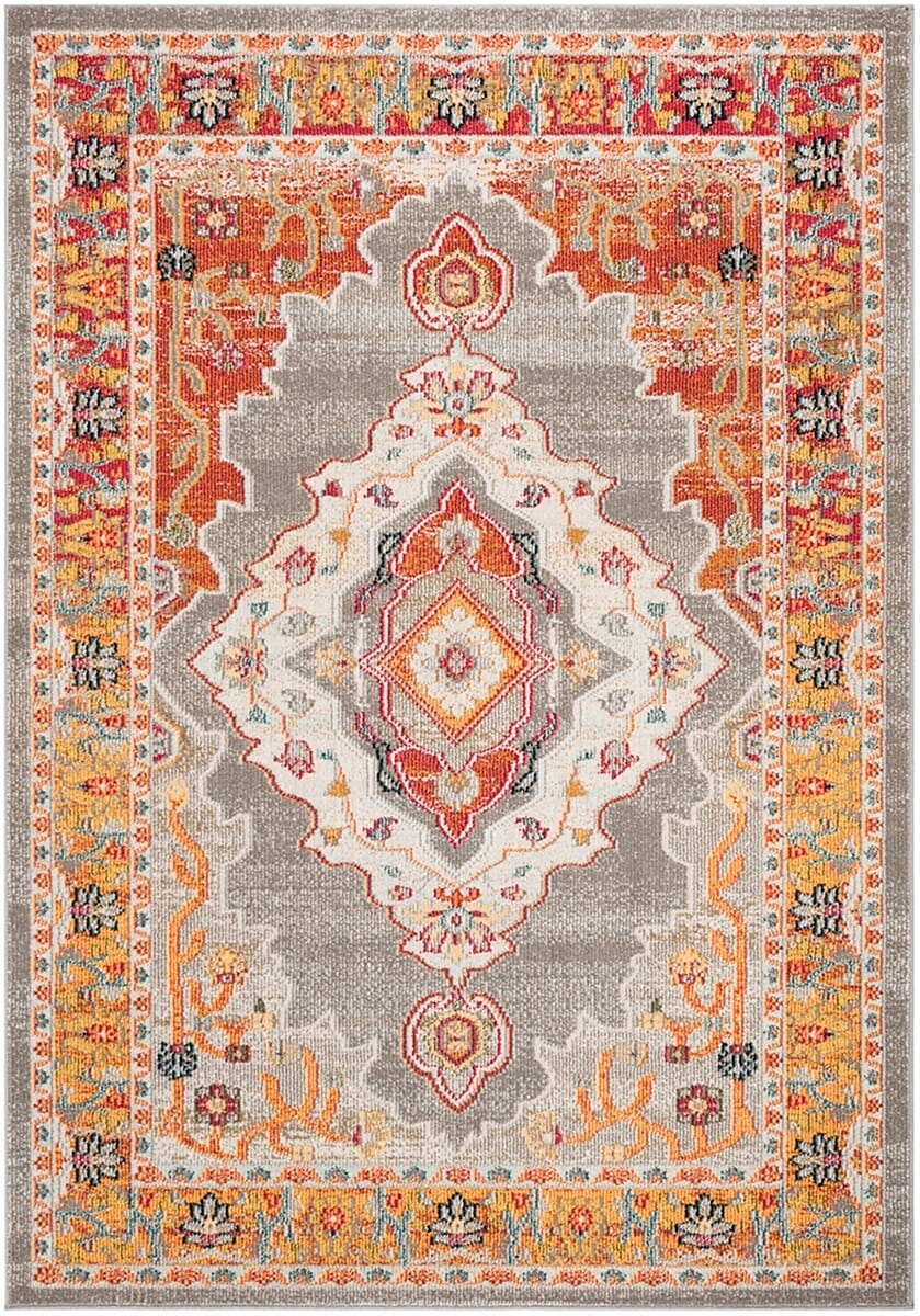 Safavieh Phoenix Phx158T Orange / Grey Area Rug