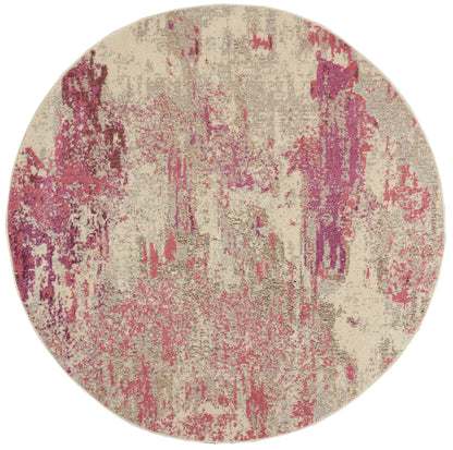 Nourison Celestial Ces02 Ivory/Pink Area Rug