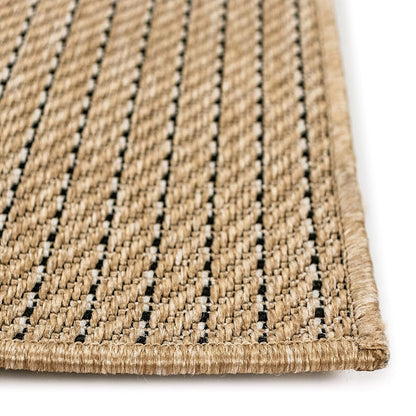 Liora Manne Carmel Texture Stripe 8422/12 Sand Solid Color Area Rug