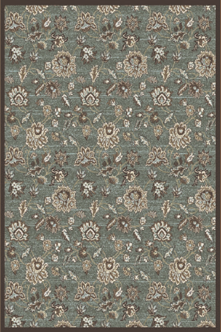Radici Pisa 3475 Green Floral / Country Area Rug