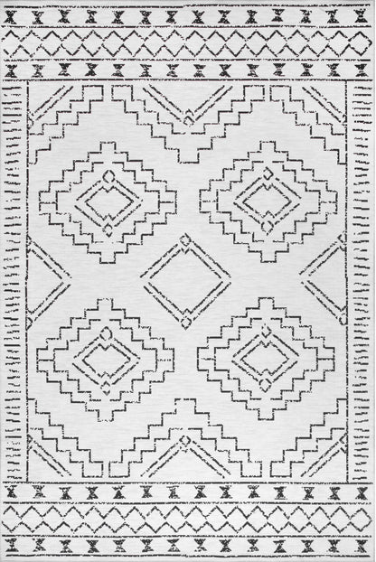 AreaRugs.com Wavaj Nwa1048A White Area Rug