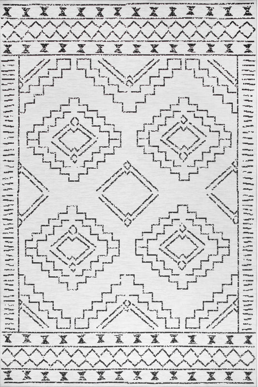 AreaRugs.com Wavaj Nwa1048A White Area Rug