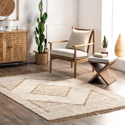 Nuloom Ginger Blend Boho Ngi3550A Beige Area Rug