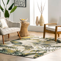 Nuloom Dina Green Leaves Ndi2435A Green Area Rug