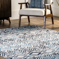 AreaRugs.com Wavaj Nwa1274A Blue Area Rug