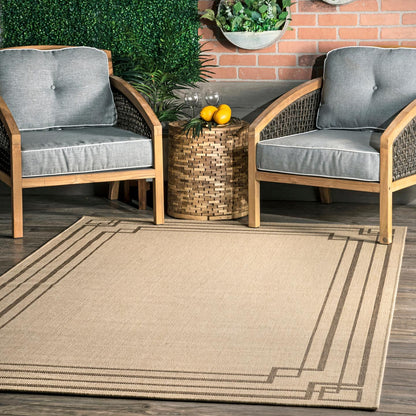 Nuloom Katalina Simple Border Nka2874A Beige Area Rug