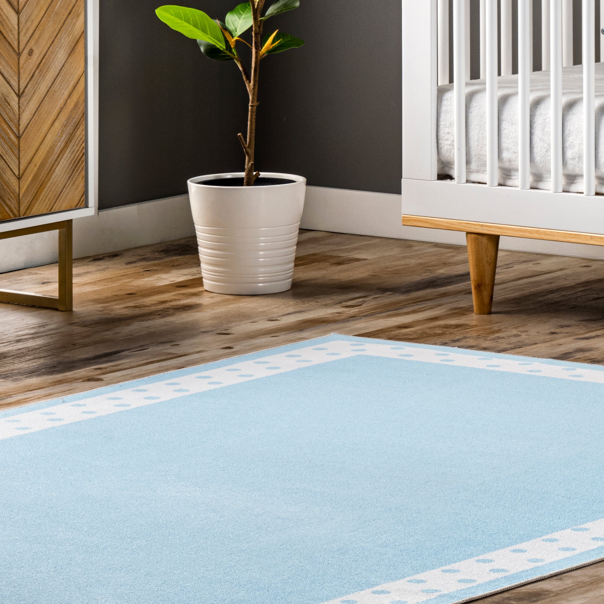 AreaRugs.com Wavaj Nwa1192A Light Blue Area Rug