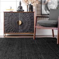 Nuloom Rigo Farmhouse Nri3511A Black Area Rug