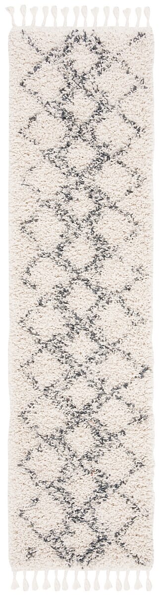 Safavieh Pro Lux Shag Plx432A Cream / Blue Moroccan Area Rug