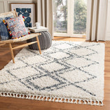 Safavieh Pro Lux Shag Plx432A Cream / Blue Rugs.