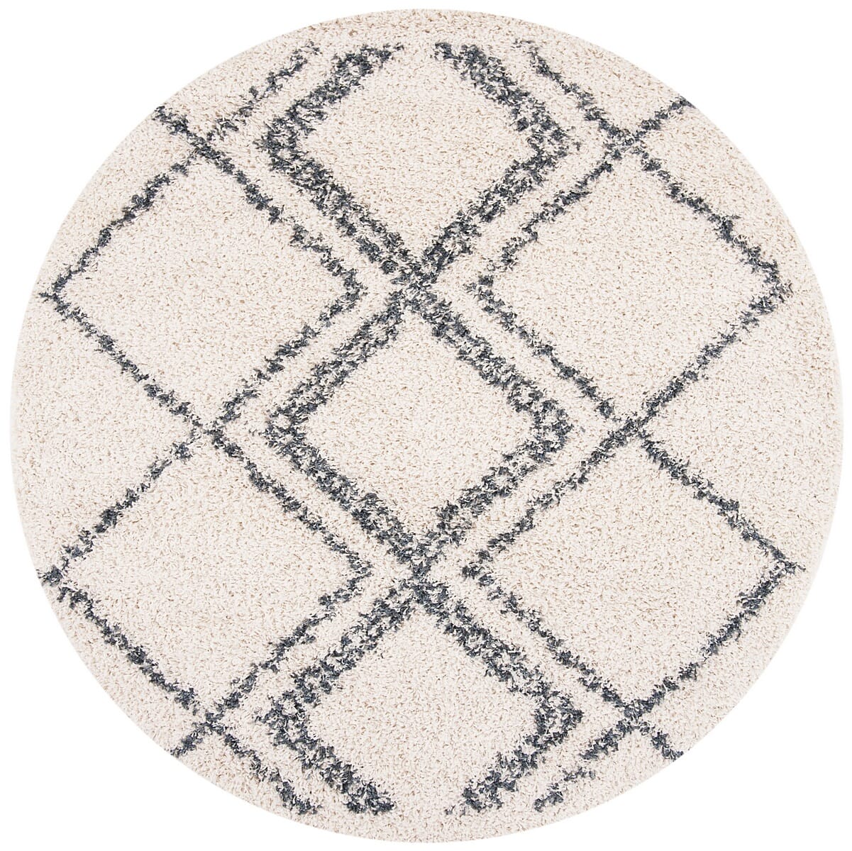 Safavieh Pro Lux Shag Plx432A Cream / Blue Moroccan Area Rug