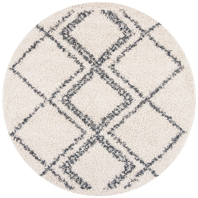 Safavieh Pro Lux Shag Plx432A Cream / Blue Moroccan Area Rug