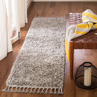 Safavieh Pro Lux Shag Plx432F Grey / Cream Moroccan Area Rug