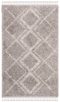 Safavieh Pro Lux Shag Plx432F Grey / Cream Moroccan Area Rug