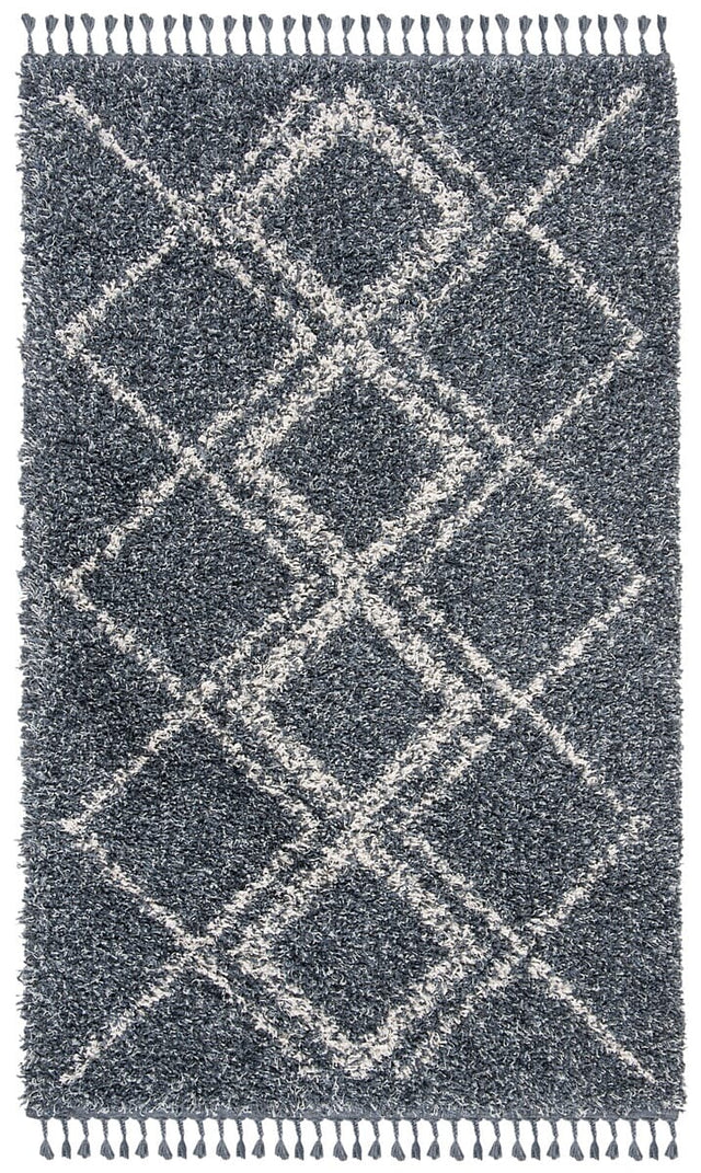 Safavieh Pro Lux Shag Plx432L Cream / Blue Rugs.