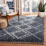 Safavieh Pro Lux Shag Plx432L Cream / Blue Rugs.