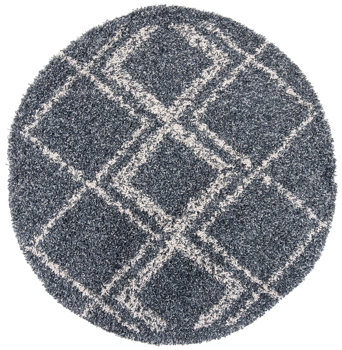 Safavieh Pro Lux Shag Plx432L Cream / Blue Rugs.