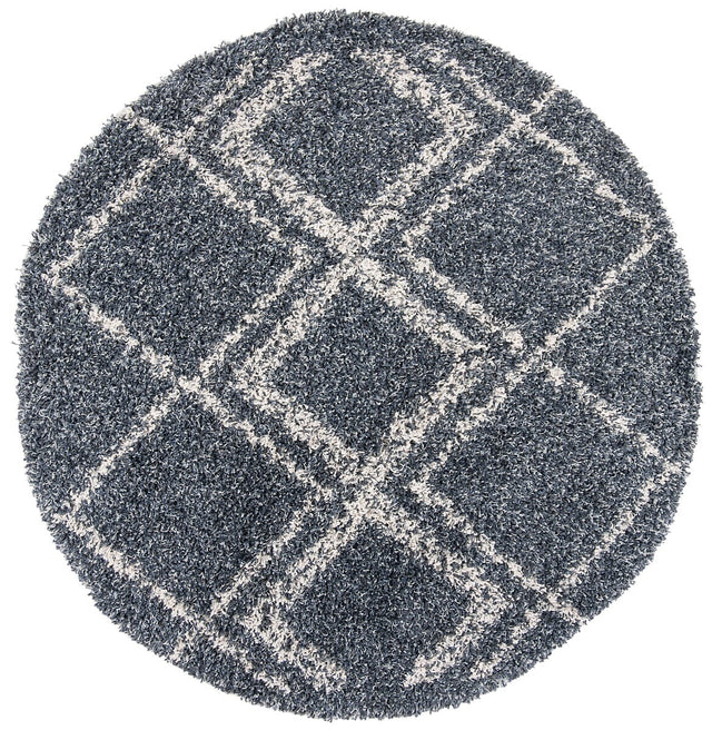 Safavieh Pro Lux Shag Plx432L Cream / Blue Rugs.
