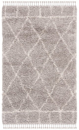 Safavieh Pro Lux Shag Plx433F Grey / Cream Rugs.