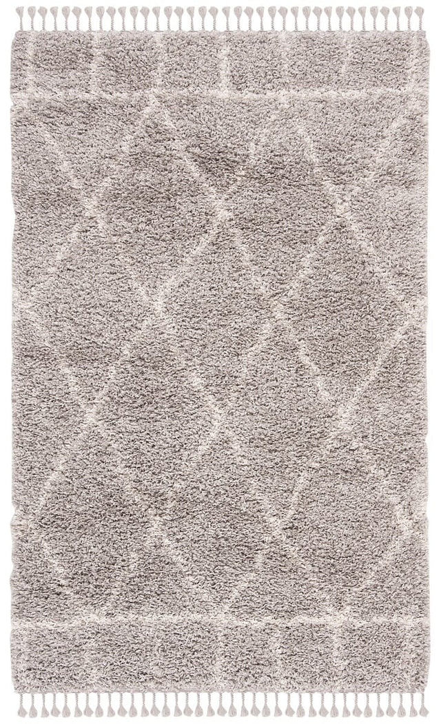 Safavieh Pro Lux Shag Plx433F Grey / Cream Rugs.