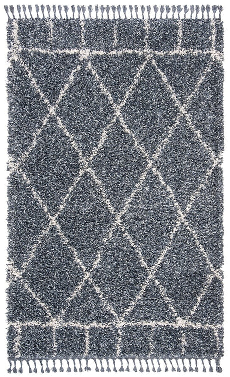 Safavieh Pro Lux Shag Plx433L Cream / Blue Rugs.